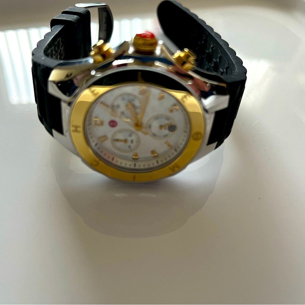 Black band Michele watch